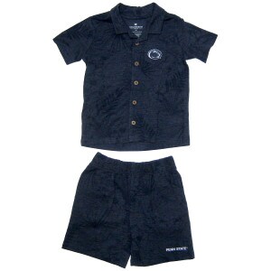 toddler navy fern print shirt short set Penn State